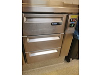 Afinox - rvs horeca koelwerkbank met 1 deur en 5 lades - afbeelding 2 van  5