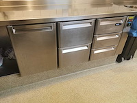 Afinox - rvs horeca koelwerkbank met 1 deur en 5 lades - afbeelding 3 van  6