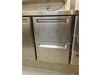 Afinox - rvs horeca koelwerkbank met 1 deur en 5 lades - afbeelding 5 van  6