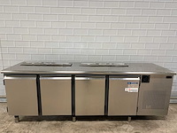 Afinox -rvs koelwerkbank met ingebouwde saladiere - afbeelding 1 van  7