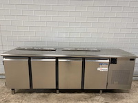 Afinox -rvs koelwerkbank met ingebouwde saladiere - afbeelding 2 van  7