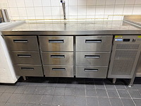 Afinox koelwerkbank met gekoelde lades