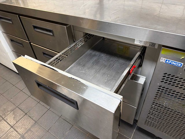 Afinox koelwerkbank met gekoelde lades - afbeelding 4 van  4