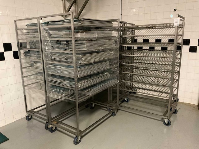 Afkoel etagewagen, rvs (6x) - afbeelding 1 van  3