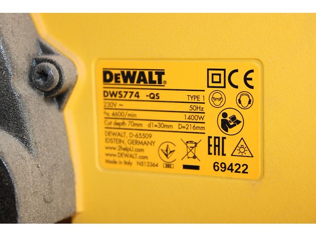 Afkort- / verstekzaag dewalt dws774. - afbeelding 3 van  3