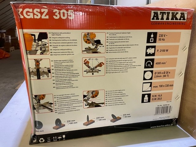 Afkort-radiaalzaag atika, kgsz 305n - afbeelding 3 van  3