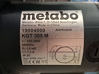 Afkort / tafelcirkelzaag metabo, kgt 305 m, bouwjaar 2016 - afbeelding 7 van  9
