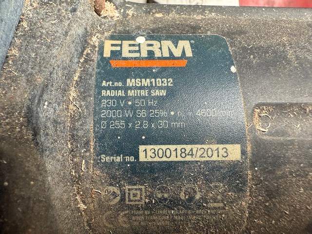 Afkortzaag ferm, msm1032, bouwjaar 2013 - afbeelding 6 van  6