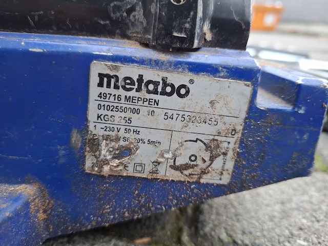Afkortzaag metabo, kgs255 - afbeelding 5 van  7