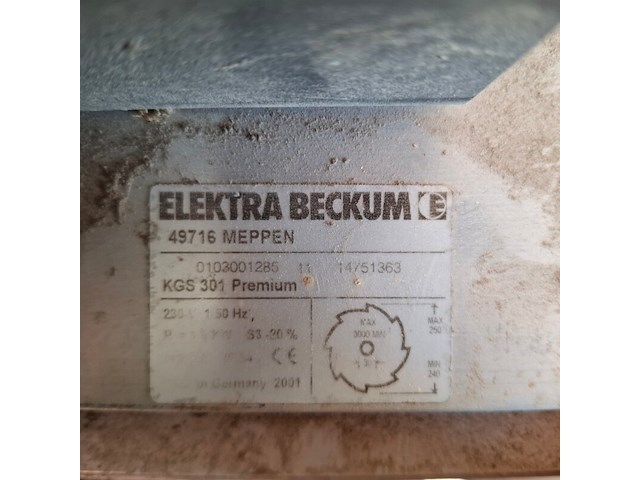 Afkortzaag op onderstel elektra beckum, kgs 301 premium - afbeelding 6 van  9