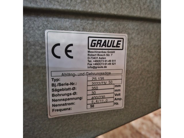 Afkortzaag v.v. 2x werkbank graule, 7s 135, bouwjaar 2022 - afbeelding 14 van  14