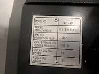 Afkortzaagmachine met aan en afvoerbaan tugra, 2ac-400, bouwjaar 2019 - afbeelding 3 van  13