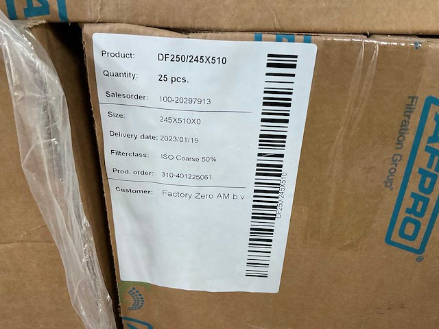 Afpro df250/245x510 filters - afbeelding 3 van  3