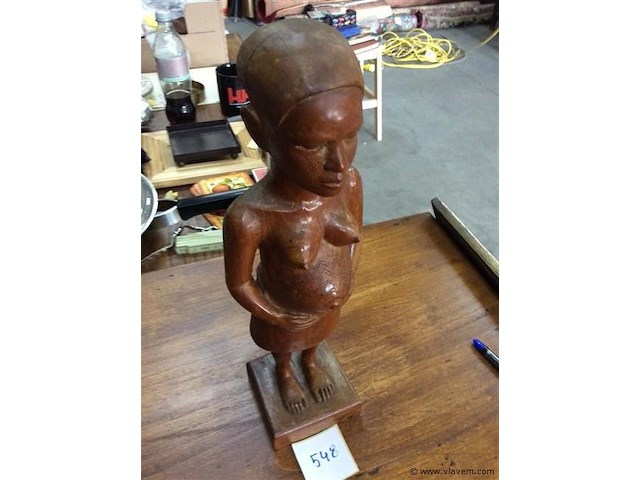 Afrikaans houten beeld - afbeelding 1 van  3