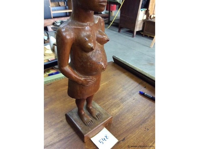 Afrikaans houten beeld - afbeelding 2 van  3