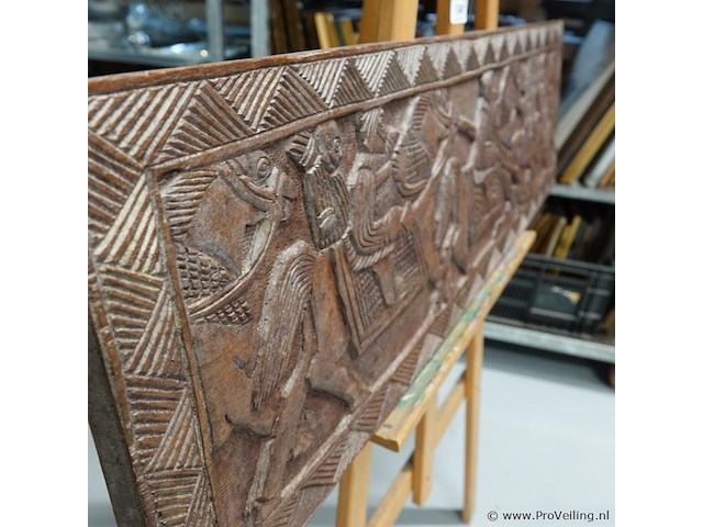 Afrikaans in hout gesneden paneel - afbeelding 4 van  5