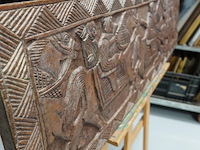 Afrikaans in hout gesneden paneel - afbeelding 4 van  5