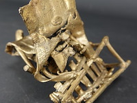 Afrikaanse bronzen balafon speler - afbeelding 5 van  5