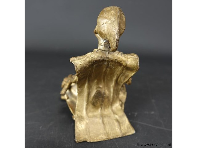 Afrikaanse bronzen balafon speler - afbeelding 4 van  5