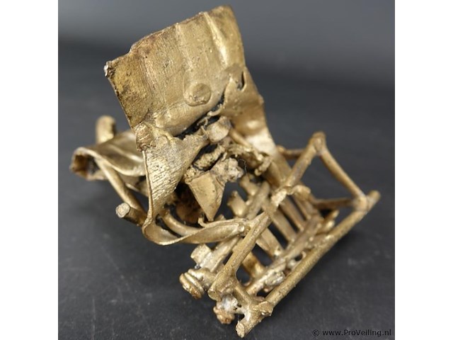 Afrikaanse bronzen balafon speler - afbeelding 5 van  5