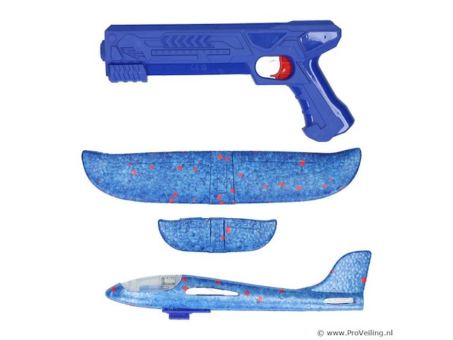 Afschiet foamvliegtuig met licht 23 cm | vliegtuigwerper | speelgoed voor buiten - afbeelding 2 van  2