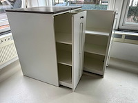 Afsluitbare ladenkast wit/hout (2x) - afbeelding 3 van  5