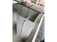 Afsluitbare ladenkast wit/hout (2x) - afbeelding 5 van  5