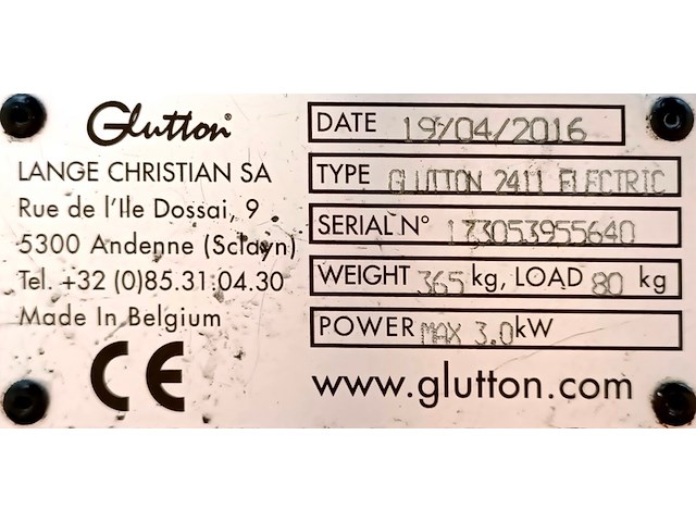 Afval- en straatzuiger, glutton, 2411 electric, 2016 - afbeelding 7 van  11