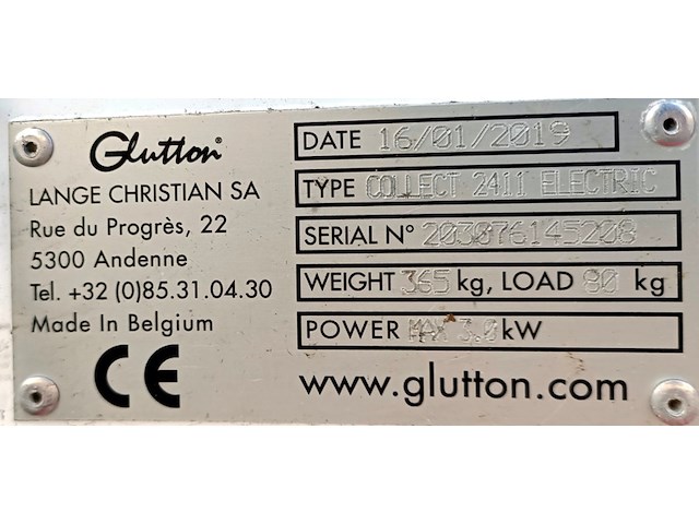 Afval- en straatzuiger, glutton, 2411 electric, 2019 - afbeelding 5 van  5