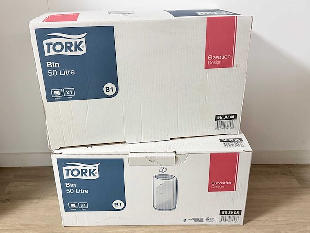 Afvalbak 2 stuks. tork prof. 50l. zwart. - afbeelding 2 van  4