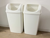 Afvalbak 2 stuks. wit. - afbeelding 1 van  2