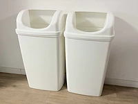 Afvalbak 2 stuks. wit. - afbeelding 1 van  2