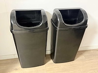 Afvalbak 2 stuks. zwart. - afbeelding 1 van  3