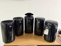 Afvalbak 5 stuks. zwart. soft-closing - afbeelding 3 van  3