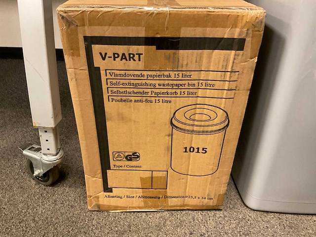 Afvalcontainer bekers en vlamdovende prullenbak - afbeelding 5 van  5
