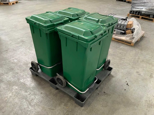 Afvalcontainer groen (4x) - afbeelding 4 van  7