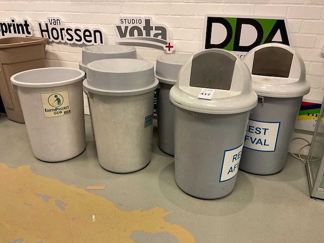 Afvalemmer / prullenbak (6x) - afbeelding 1 van  3