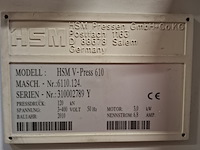 Afvalpers hsm, v-press 610, bouwjaar 2010 - afbeelding 9 van  10