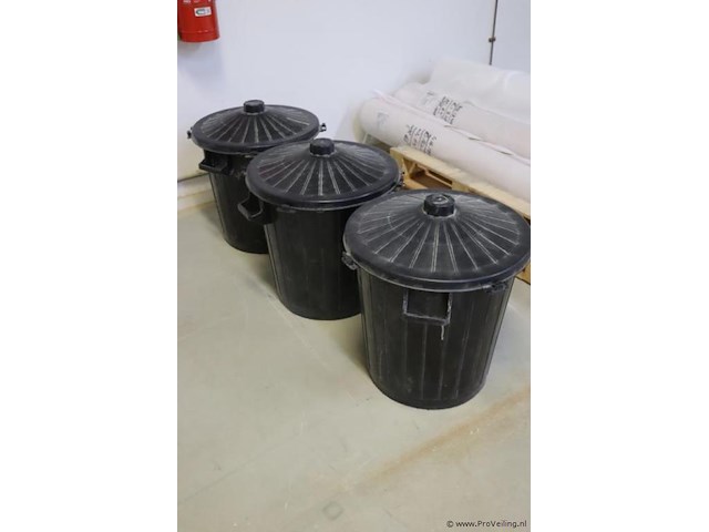 Afvaltonnen - 3 stuks - afbeelding 1 van  6