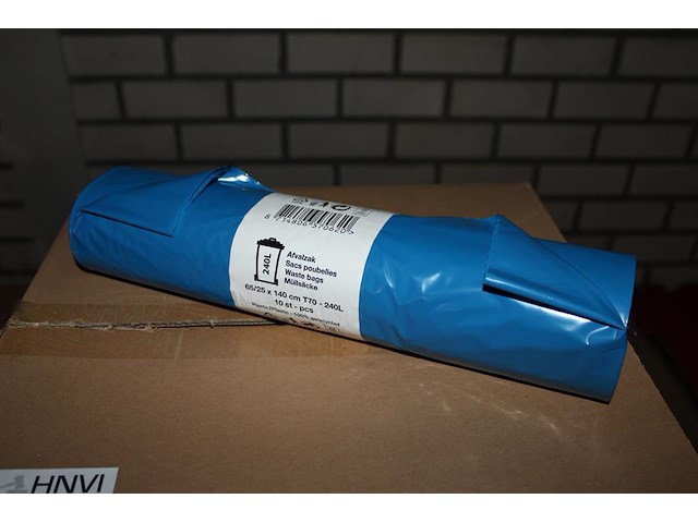 Afvalzakken w.o. 65 x 140 cm in 7 dozen. 70 rollen. - afbeelding 2 van  2