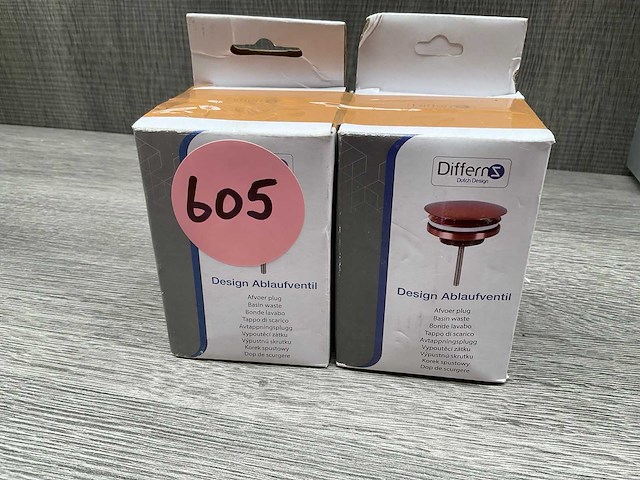 Afvoerplug rood koper (2x) - afbeelding 1 van  2