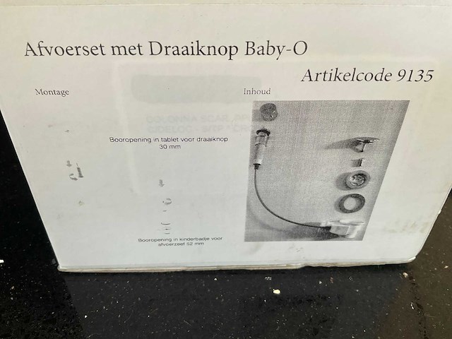 Afvoerset met draaiknop baby-o - afbeelding 1 van  4