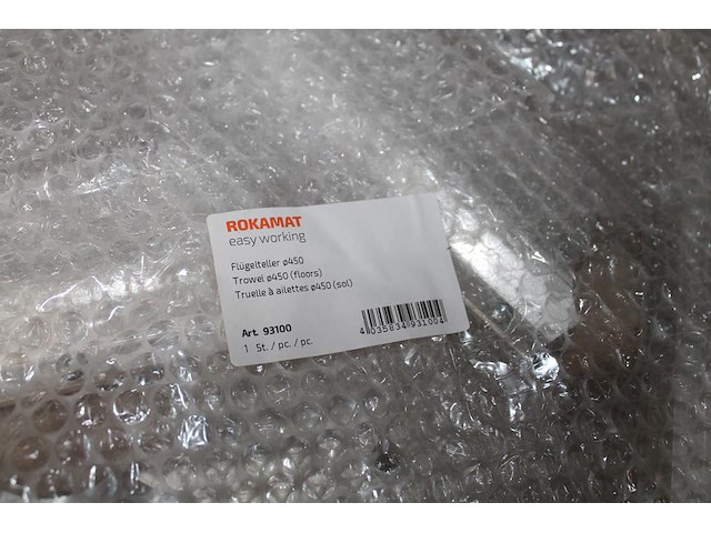 Afwerkschijf rokamat 93100 rvs. - afbeelding 2 van  3