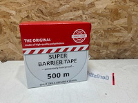 Afzetlint rood/wit 80mm x 500m (10x) - afbeelding 1 van  5