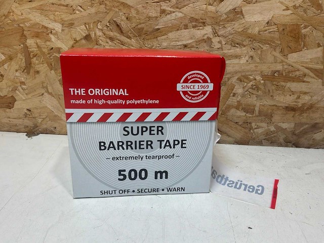 Afzetlint rood/wit 80mm x 500m (10x) - afbeelding 2 van  5