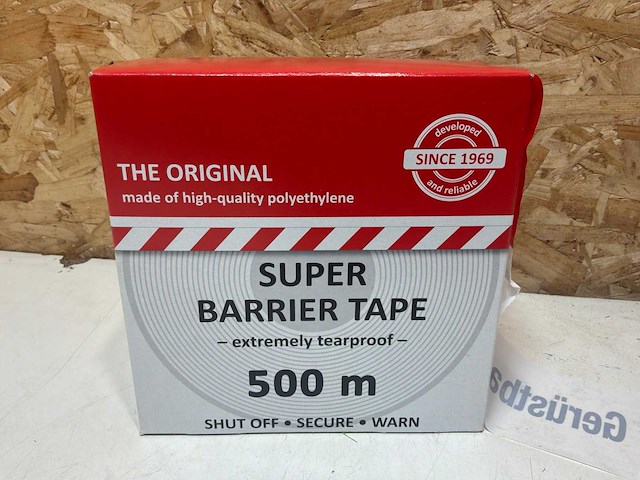 Afzetlint rood/wit 80mm x 500m (10x) - afbeelding 3 van  5