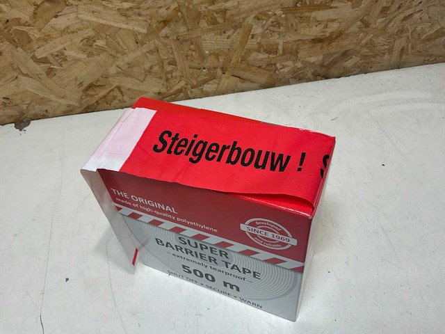 Afzetlint rood/wit 80mm x 500m (10x) - afbeelding 4 van  5
