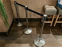 Afzetpaal met trekband (3x) - afbeelding 1 van  2