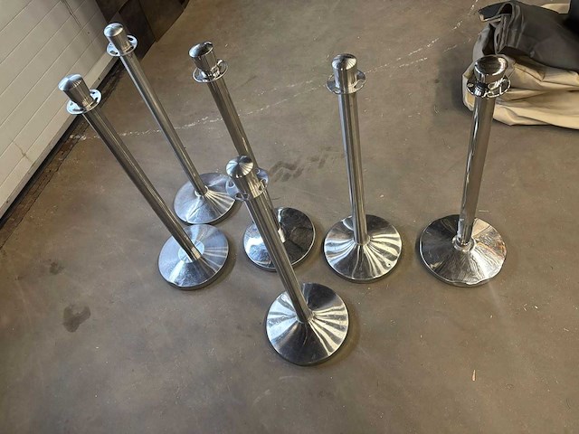 Afzetpaal zilver (6x) - afbeelding 1 van  5