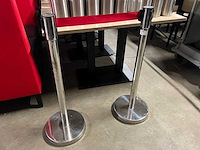 Afzetpalen met lint (2x) - afbeelding 1 van  1